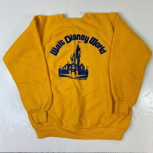Walt Disney World 60s 70s  Yellow Sweatshirt Size Large 42-44 VIntage